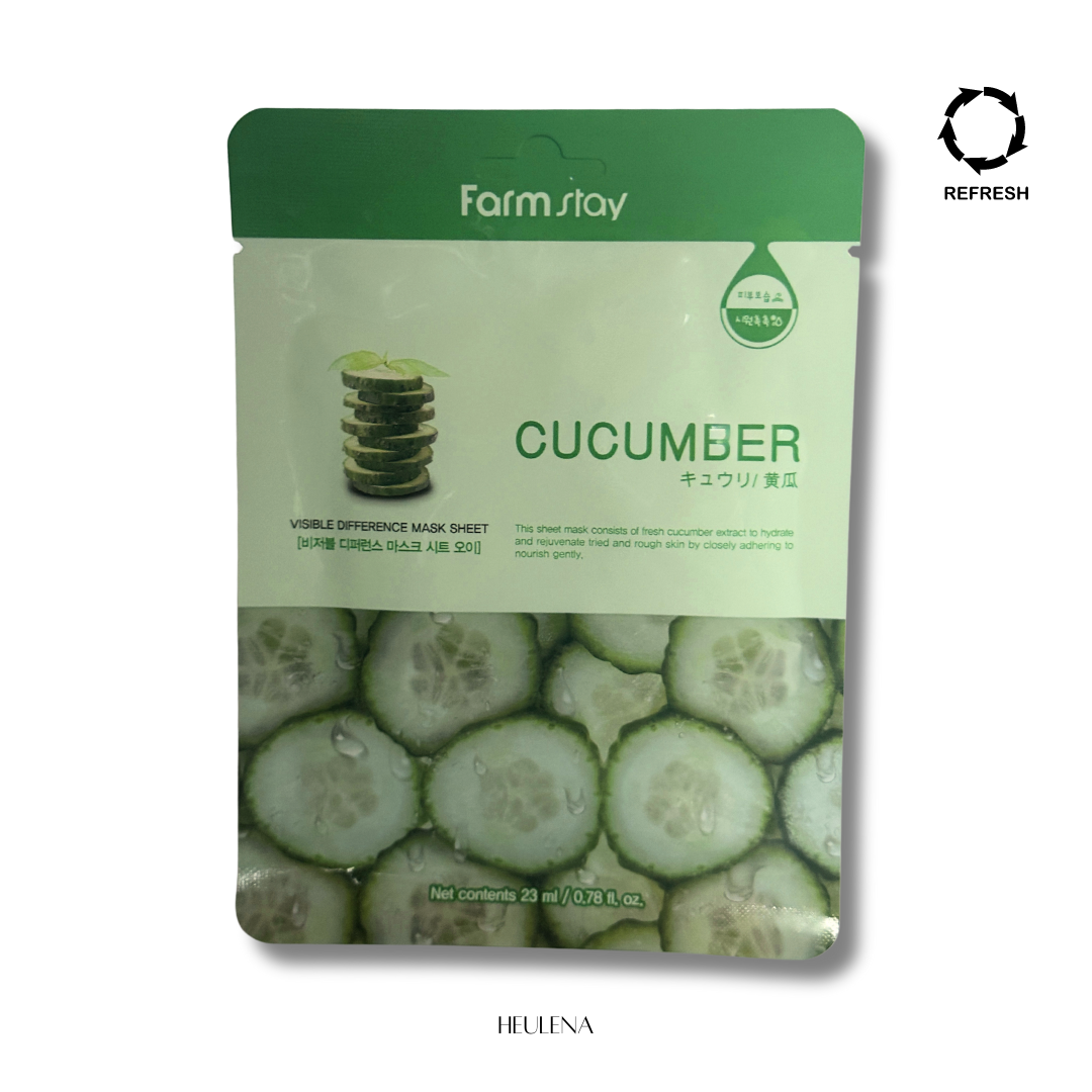 Farm Stay Cucumber Visible Difference Mask Sheet